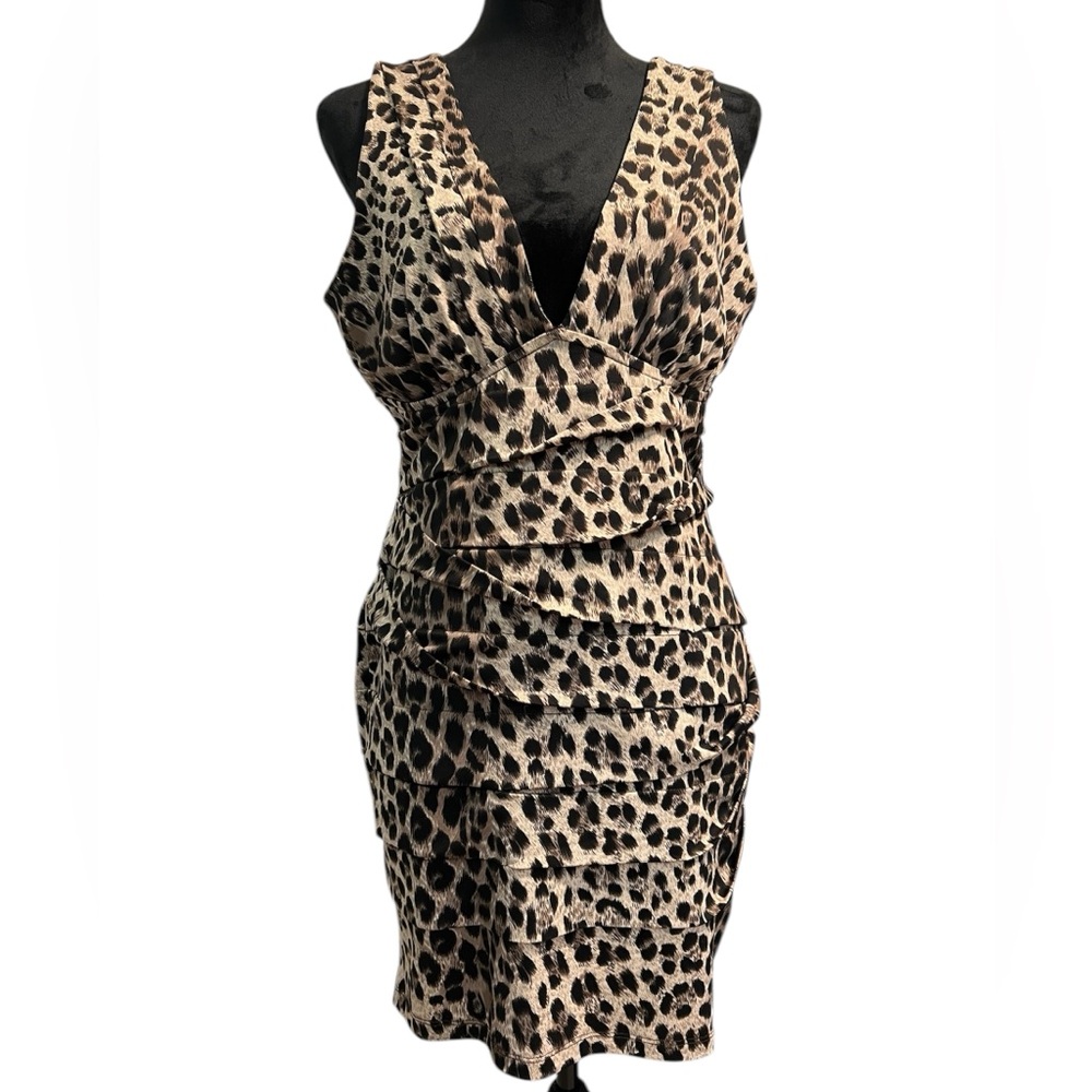 Forever 21+ leopard print bodycon dress size 1X